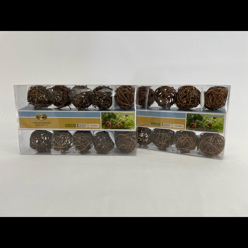 BRAND NEW! Hampton Bay Rattan String Lights for Patio/Deck Indoors Outdoors
